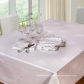 White cotton damask square table cloth